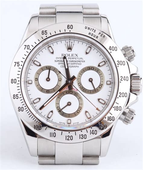 rolex daytona stainless steel white face|rolex daytona white gold meteorite.